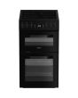 Hotpoint HDE5VDCB 50cm Electric Cooker with Ceramic Hob - Black