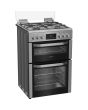 Hotpoint HDG6GDCX Freestanding 60cm Gas Cooker with Double Oven