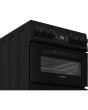 Hotpoint HDE5VDCB 50cm Electric Cooker with Ceramic Hob - Black