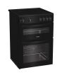 Indesit IDE6VMB 60cm Electric Cooker with Ceramic Hob - Black