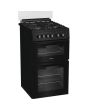 Hotpoint HDG5GCB Freestanding 50cm Gas Double Cooker - Black