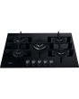 Whirlpool GOWL 758/NB W Collection Hob 5 Burners Gas on Glass 75cm - Black