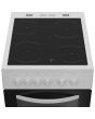 Indesit ITE5VMW Freestanding 50cm Electric Cooker with Ceramic Hob