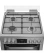 Hotpoint HDG6GDCX Freestanding 60cm Gas Cooker with Double Oven