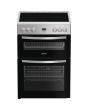 Indesit IDE6VDCS1 60cm Electric Double Cooker with Ceramic Hob - Silver