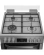 Hotpoint HDG6GDCWX 60cm Freestanding Gas Double Oven Cooker with Glass Lid