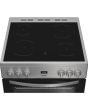 Indesit IDE6VDCS1 60cm Electric Double Cooker with Ceramic Hob - Silver