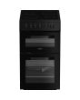 Hotpoint HTE5VCB Freestanding 50cm Electric Cooker with Ceramic Hob - Black
