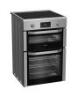 Hotpoint HDE6IDC2X Freestanding 60cm Induction Double Cooker - Inox