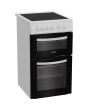 Indesit ITE5VMW Freestanding 50cm Electric Cooker with Ceramic Hob