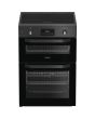Hotpoint HDE6IDC2SA 60cm Freestanding Electric Double Cooker with Induction Hob