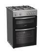 Indesit IDG6GS 60cm Gas Double Cooker - Silver