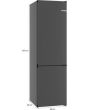 Bosch KGN39OCAFG, Free-standing fridge-freezer with freezer at bottom