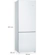 Bosch KGE49AWCAG, Free-standing fridge-freezer with freezer at bottom