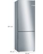 Bosch KGE49AICAG, Free-standing fridge-freezer with freezer at bottom