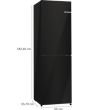 Bosch KGN27NBEAG, Free-standing fridge-freezer with freezer at bottom