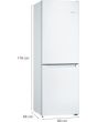 Bosch KGN33NWEBG, Free-standing fridge-freezer with freezer at bottom