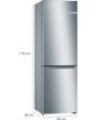 Bosch KGN33NLEBG, Free-standing fridge-freezer with freezer at bottom