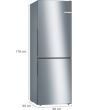 Bosch KGV33VLEAG, Free-standing fridge-freezer with freezer at bottom