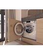 Hoover HBDS 4854DMB5-80 Integrated 8+5kg Washer Dryer - 1400 rpm - A/D Energy Rating - White with Black Door