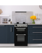 Montpellier MDOG50LS 50cm Double Gas Cooker in Silver