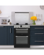 Montpellier MDG600LK 60cm Gas Double Oven Cooker in Black