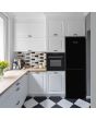 Montpellier MLF1770EK Low Frost Fridge Freezer In Black