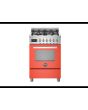 Bertazzoni PRO64L1EART Professional 60cm Dual Fuel Single Cooker - Gloss Orange