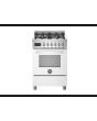 Bertazzoni PRO64L1EBIT Professional 60cm Dual Fuel Single Cooker - Gloss White