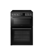 Midea MFO24EME4R118-BK 60cm Double Oven FS Cooker with Ceramic Hob - Black - AA Rated