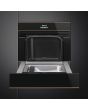 Smeg CPV615NR 15cm Height Dolce Stil Novo Vacuum Drawer, Black Glass