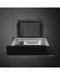 Smeg CPV615NR 15cm Height Dolce Stil Novo Vacuum Drawer, Black Glass