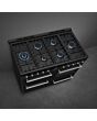 Smeg CX113GMBL 110cm Dual Fuel Range Cooker - Black