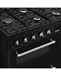Smeg CX113GMBL 110cm Dual Fuel Range Cooker - Black