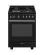 Smeg CX61GMBL 60Cm Concet Dual Fuel Cooker - Black
