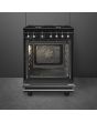 Smeg CX61GMBL 60Cm Concet Dual Fuel Cooker - Black