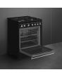 Smeg CX61GMBL 60Cm Concet Dual Fuel Cooker - Black