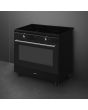 Smeg CX91IMBL 90cm Classic Single Cavity Induction Range Cooker - Black