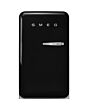 Smeg FAB10LBL6 Retro Mini Fridge Left Hand Hinge - Black