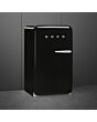 Smeg FAB10LBL6 Retro Mini Fridge Left Hand Hinge - Black
