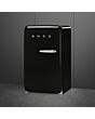 Smeg FAB10LBL6 Retro Mini Fridge Left Hand Hinge - Black