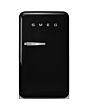 Smeg FAB10RBL6 Retro Mini Fridge Right Hand Hinge - Black