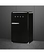 Smeg FAB10RBL6 Retro Mini Fridge Right Hand Hinge - Black