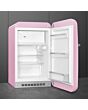 Smeg FAB10RPK6 Retro Mini Fridge Right Hand Hinge - Pink