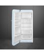 Smeg FAB28LPB5UK 60cm 50s Style Left Hand Hinge Fridge with Icebox, Pastel Blue