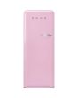 Smeg FAB28LPK5 60cm 50s Style Left Hand Hinge Fridge with Icebox, Pink