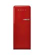 Smeg FAB28LRD5UK 60cm 50s Style Left Hand Hinge Fridge with Icebox, Red
