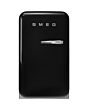 Smeg FAB5LBL6 Retro Mini Fridge Left Hand Hinge - Black