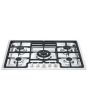 Smeg PGF75-4 72cm Classic Gas Hob, Stainless Steel