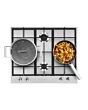Smeg PX364L 60cm Classic Gas Hob, Stainless Steel